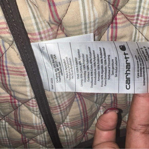 CARHARTT QUILTED WOMENS JACKET S BROWN - Picture 8 of 9